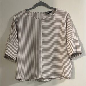Striped Beige Women's Top